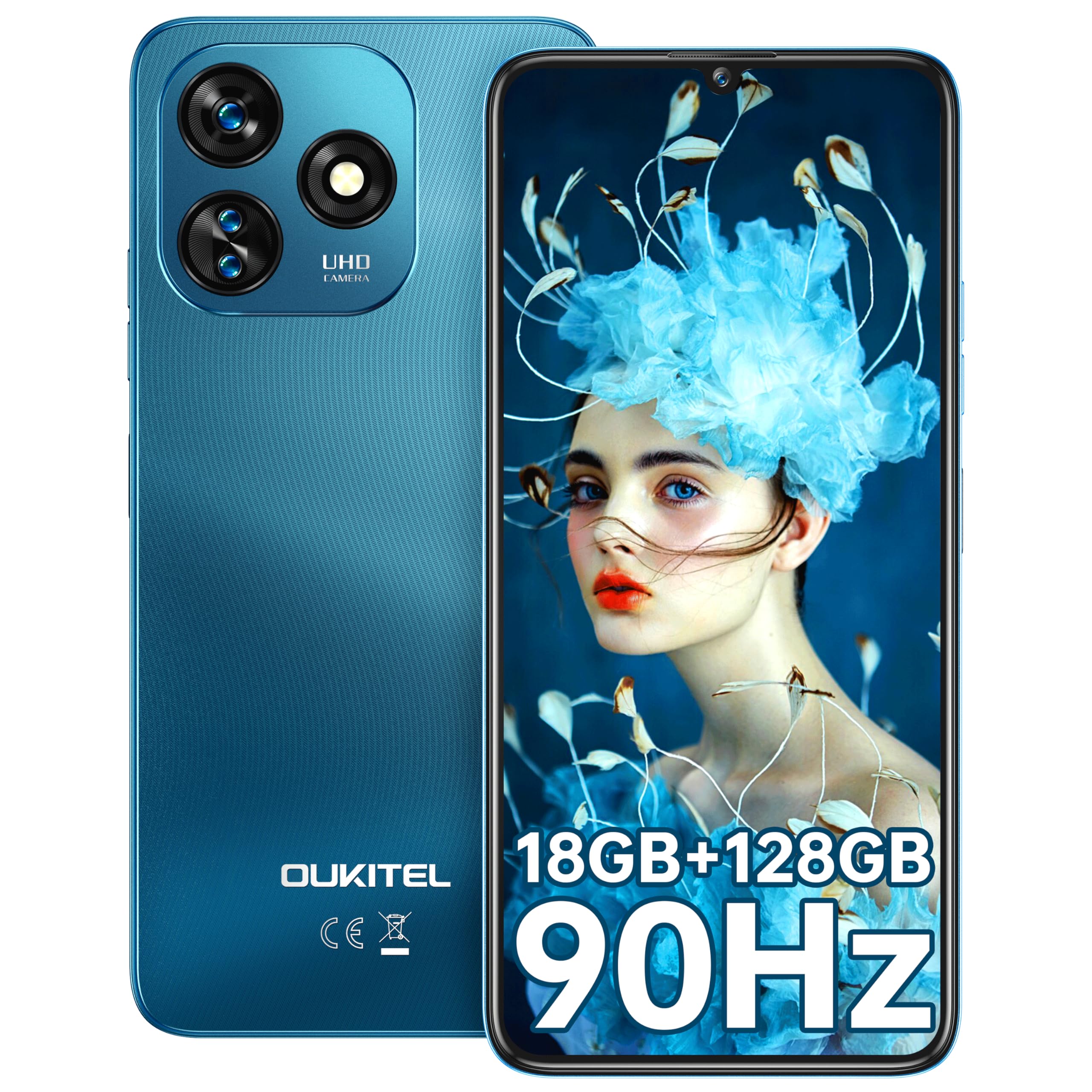 OUKITEL C51 Mobile Phones, Android 13 Smartphone 18GB RAM+